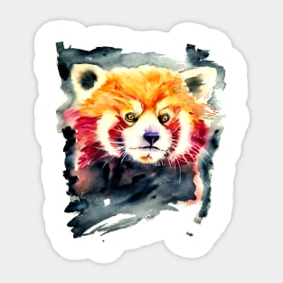 Red panda watercolor Sticker